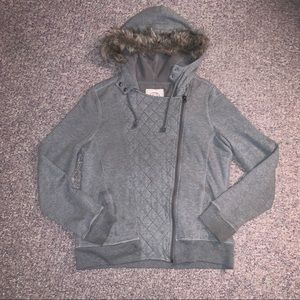 Juniors Grey Fleece Jacket